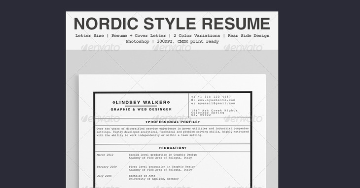 Nordic Style Minimalist Resume