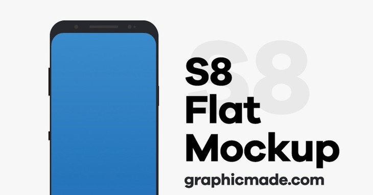 Samsung Galaxy S8 Flat Mockup