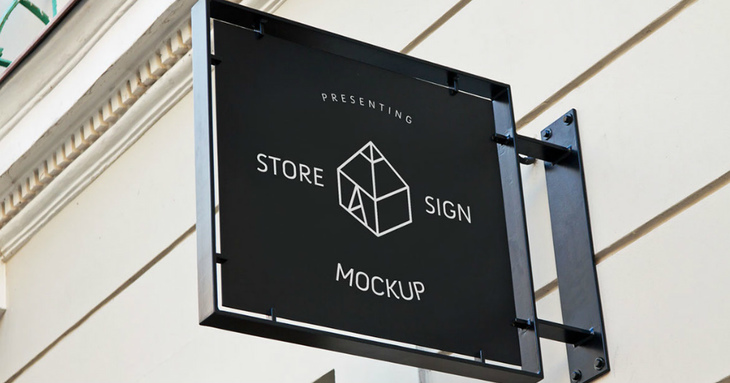 Store Sign Mockup